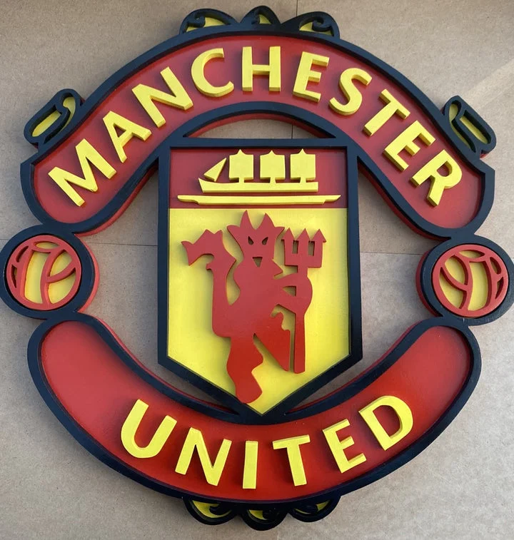 Manchester United Colour Crest Acrylic Decor