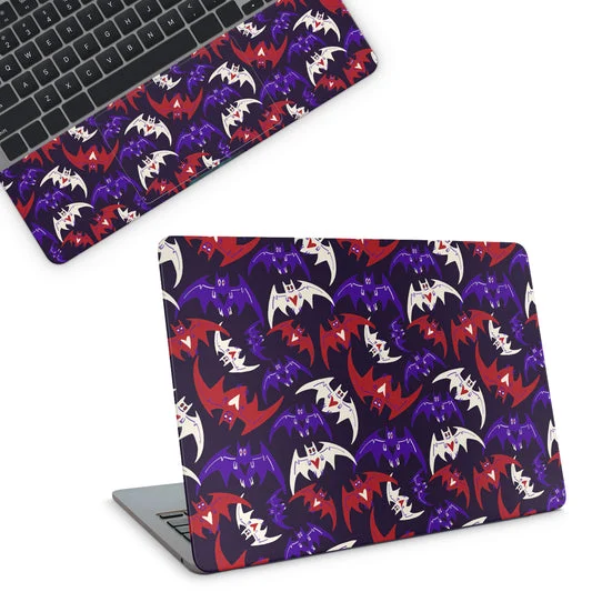 Colourful Bats Pattern Top And Laptop Skin