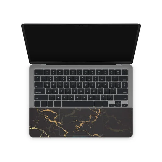 Black Gold Marble Laptop Skin