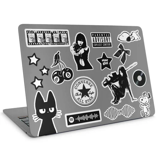 Black Y2k Stickers Pack Laptop Top Sticker Set Sticker