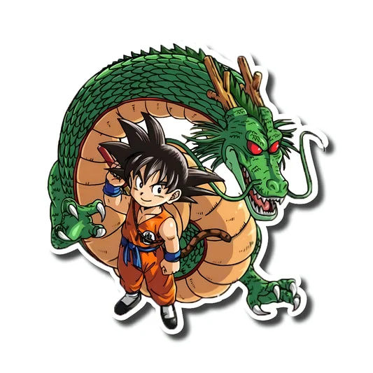Dragon Ball Kid Goku And Shenron Sticker