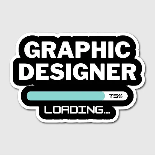 Graphic Designer Loading Sticker