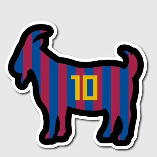 Messi Goat Barcelona Shirt Sticker