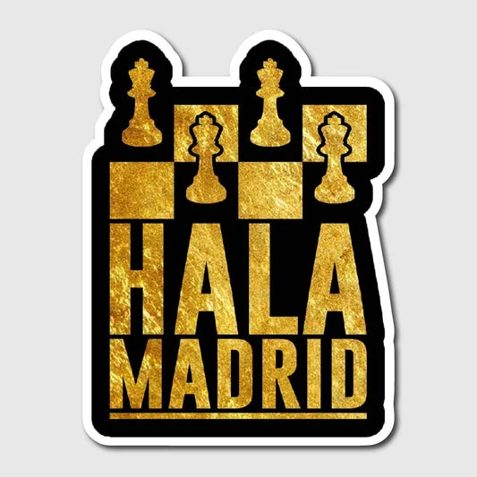 Hala Madrid Gold Chess Sticker