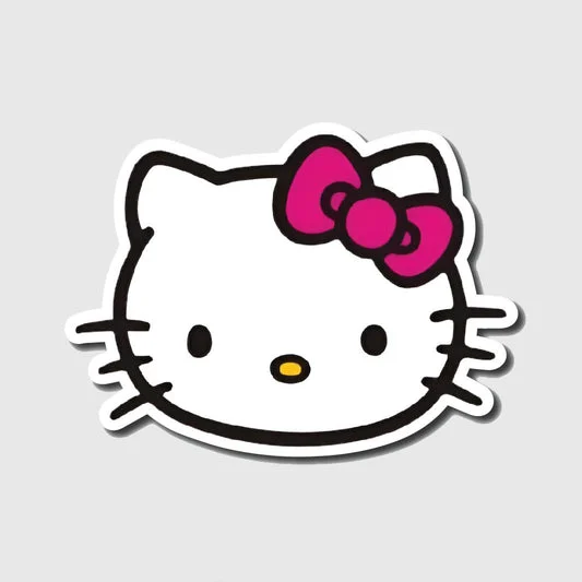 Hello Kitty Pink Bow Face Sticker