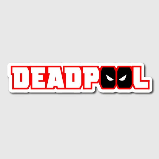 Deadpool Red White Wordmark Sticker