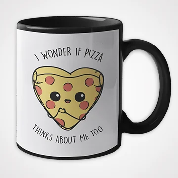 I Wonder If Pizza Mug