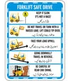 Forklift Safe Driving Instructions Sign