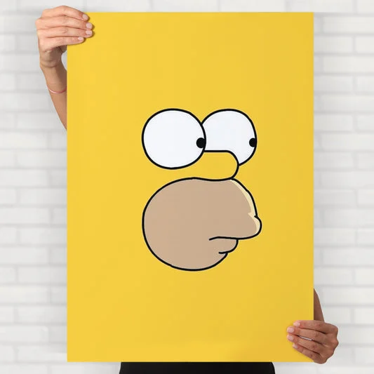Homer Simpson Yellow Face Poster
