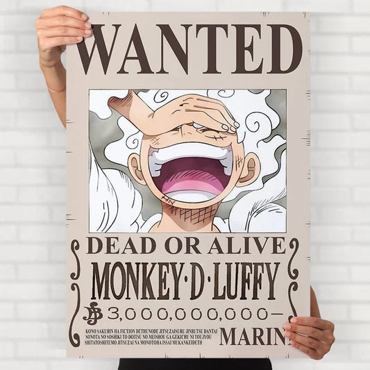 Wanted Monkey D Luffy Poster