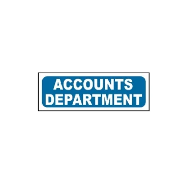 Accounts Department Sign