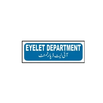 Eyelet Department Sign