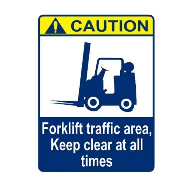 Caution Forklift Traffic Area Keep Clear At All Sign