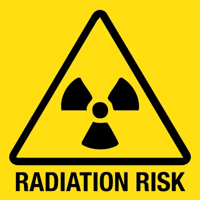 Radiation Risk Yellow Triangle Sign