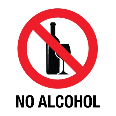 No Alcohol Red Circle Sign