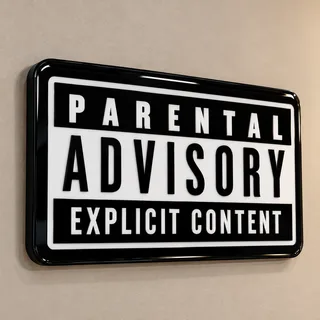 Parental Advisory Wall Plaque