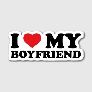 I Love My Boyfriend Sticker