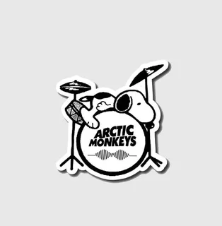 Arctic Monkeys Skull Crossbones Sticker