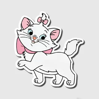 Aristocats Marie Pink Bow Sticker