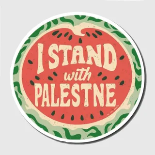 I Stand With Palestine Watermelon Sticker