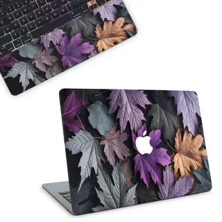 Aesthetic Purple Leaves MacBook Skin