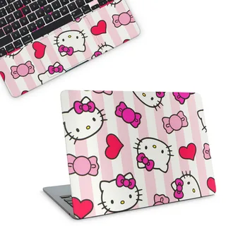 Hello Kitty Pink Bows And Hearts MacBook Skin