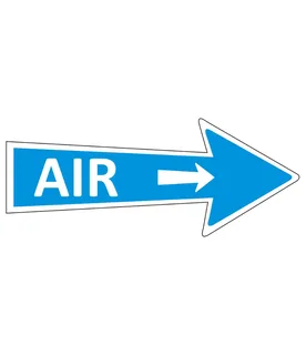 Air Right Arrow Utility Label Sign