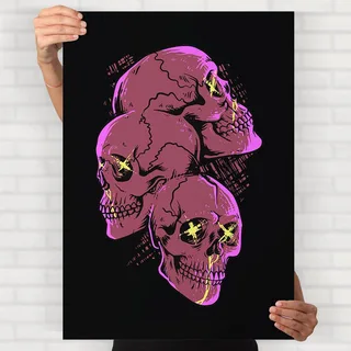 Aesthetic Pink Skull Poster