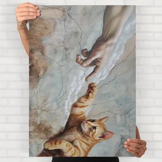 Creation Of Adam Parody Poster