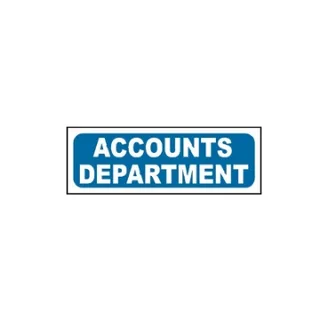 Accounts Department Sign