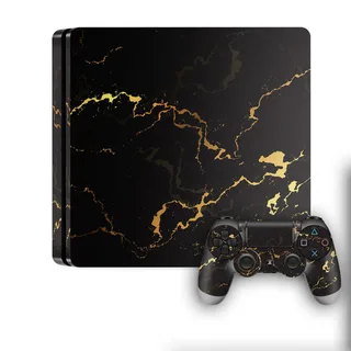 Black Gold Marble PS4 Skin
