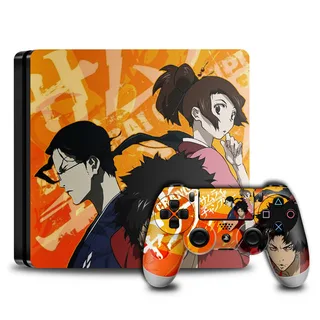 Anime Character Collage Orange Console And Controller Ps4 Skin