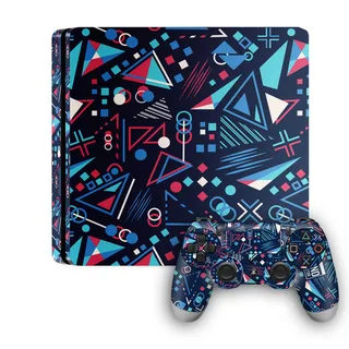 Cyan Pink Geometric PS4 Skin