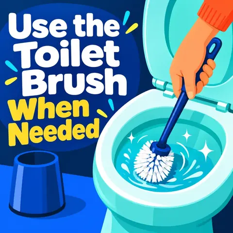 Use the Toilet Brush When Needed