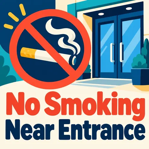 No Smoking Near Entrance