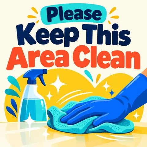 Please Keep This Area Clean